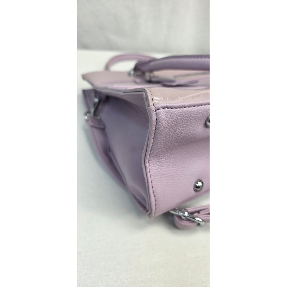 Pink & Cosmo Lavender Purple Paneled Satchel Handbag Crossbody Bag - Picture 11 of 16